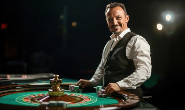 Studio live casino Evolution Gaming dengan dealer profesional